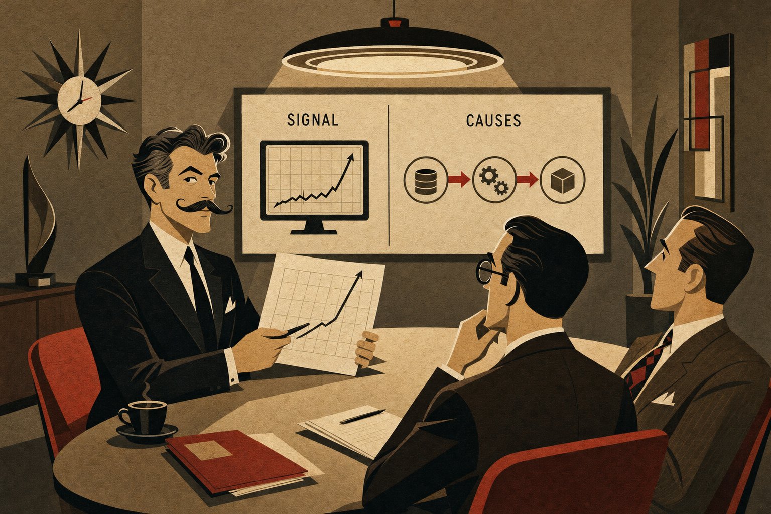 L'AI mostra il sintomo. Il board chiede la causa.